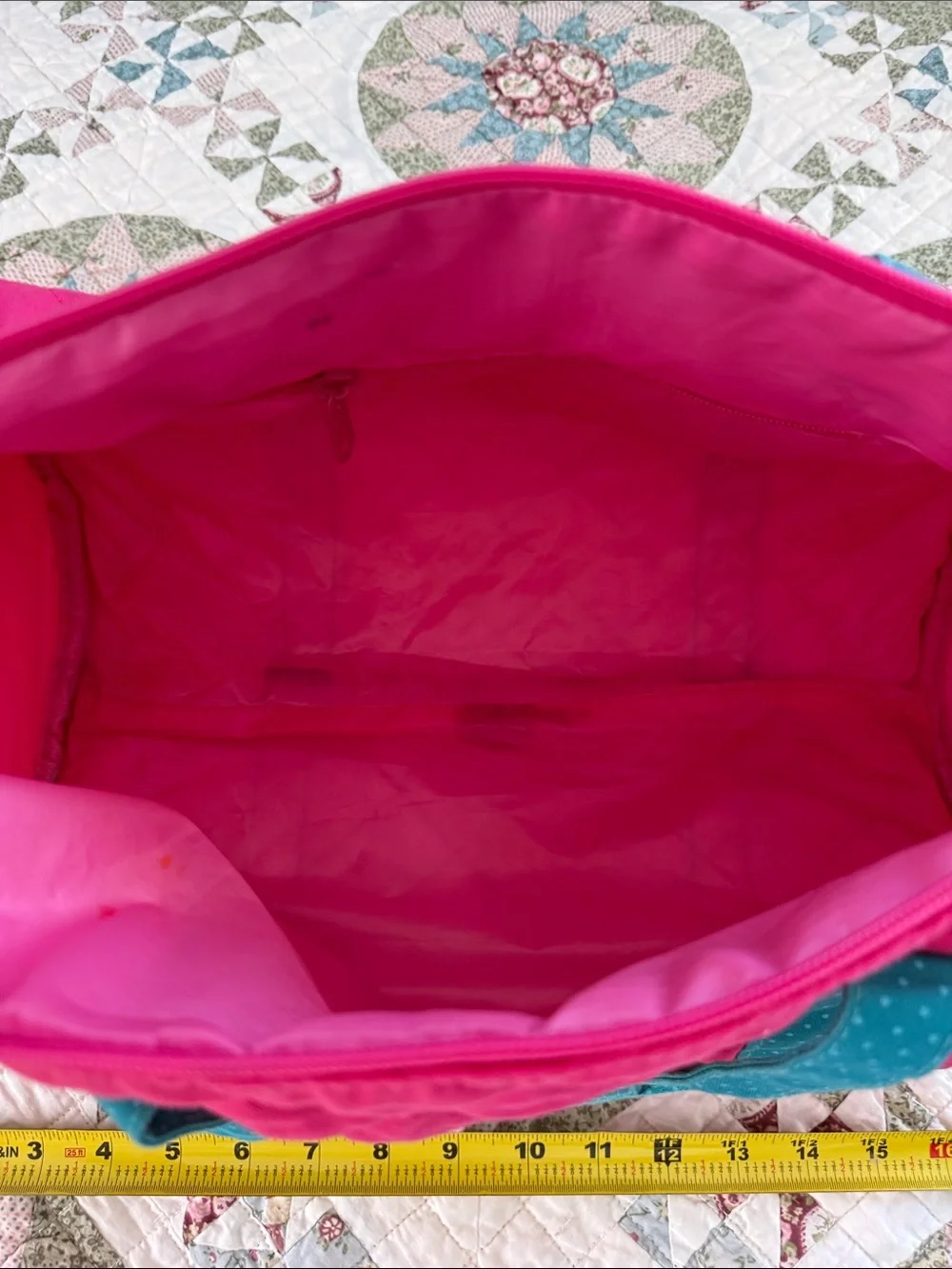 Stephen Joseph Pink Quilted Horse duffle bag
